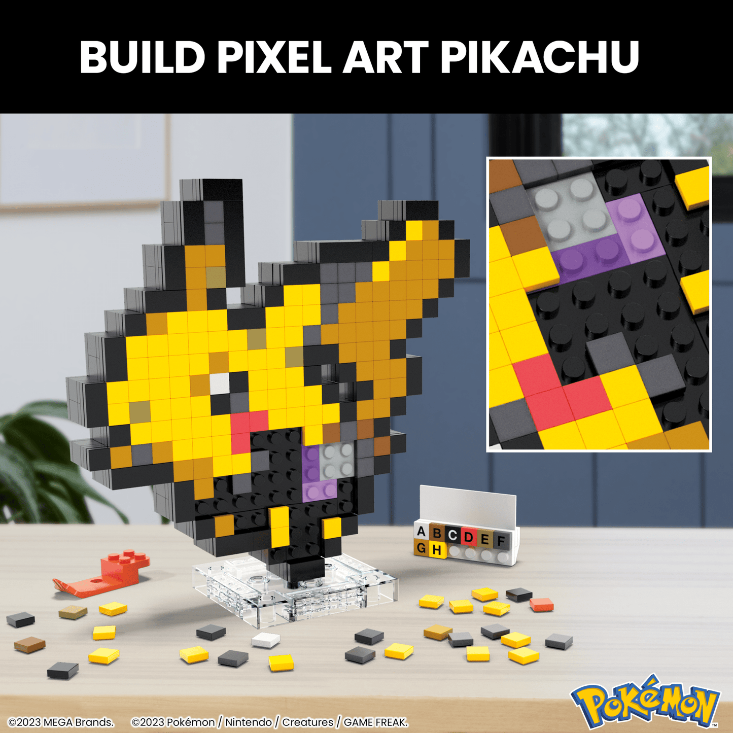 MEGA Pok¨¦mon Pikachu Building Toy Kit (400 Pieces) Retro Set For Collectors